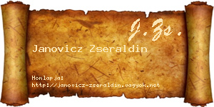 Janovicz Zseraldin névjegykártya